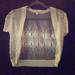 Sheer top with gorgeous sequins.